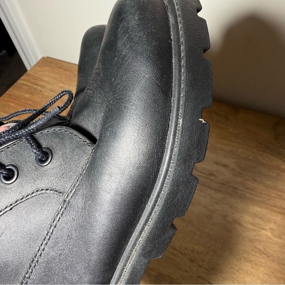 Timberland Kids Leather Black Boots Kids Size 2 - Picture 6 of 8